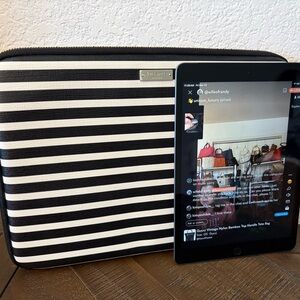 Kate Spade Black and White Laptop Case